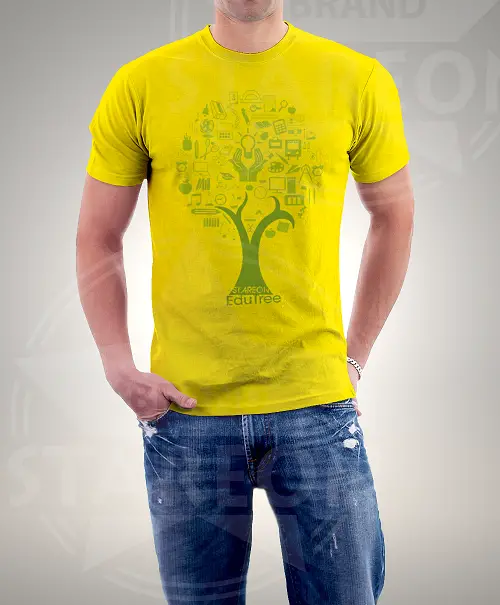 Education Tree Printed Tee Shirt